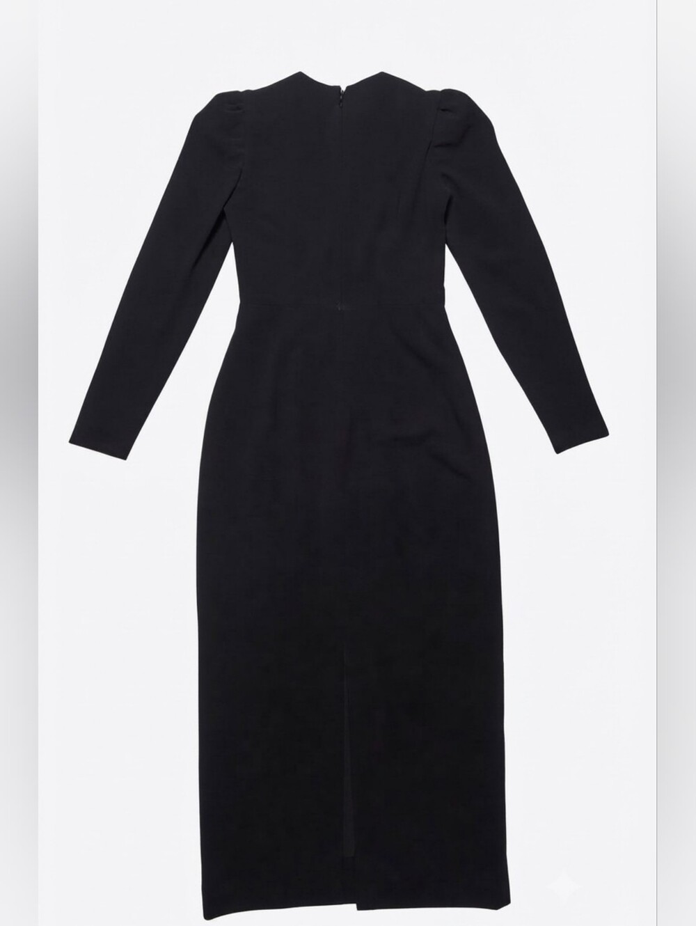 ANTONIO MELANI Alicia Black Long Sleeve Tassel-Detail Evening Midi Dress Size 0 - Picture 4 of 16